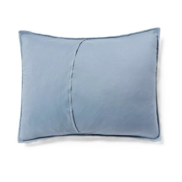 Threshold Sky Light Blue Paisley Stitch Standard Pillow Sham 20" x 26" NWOT - Picture 2 of 6